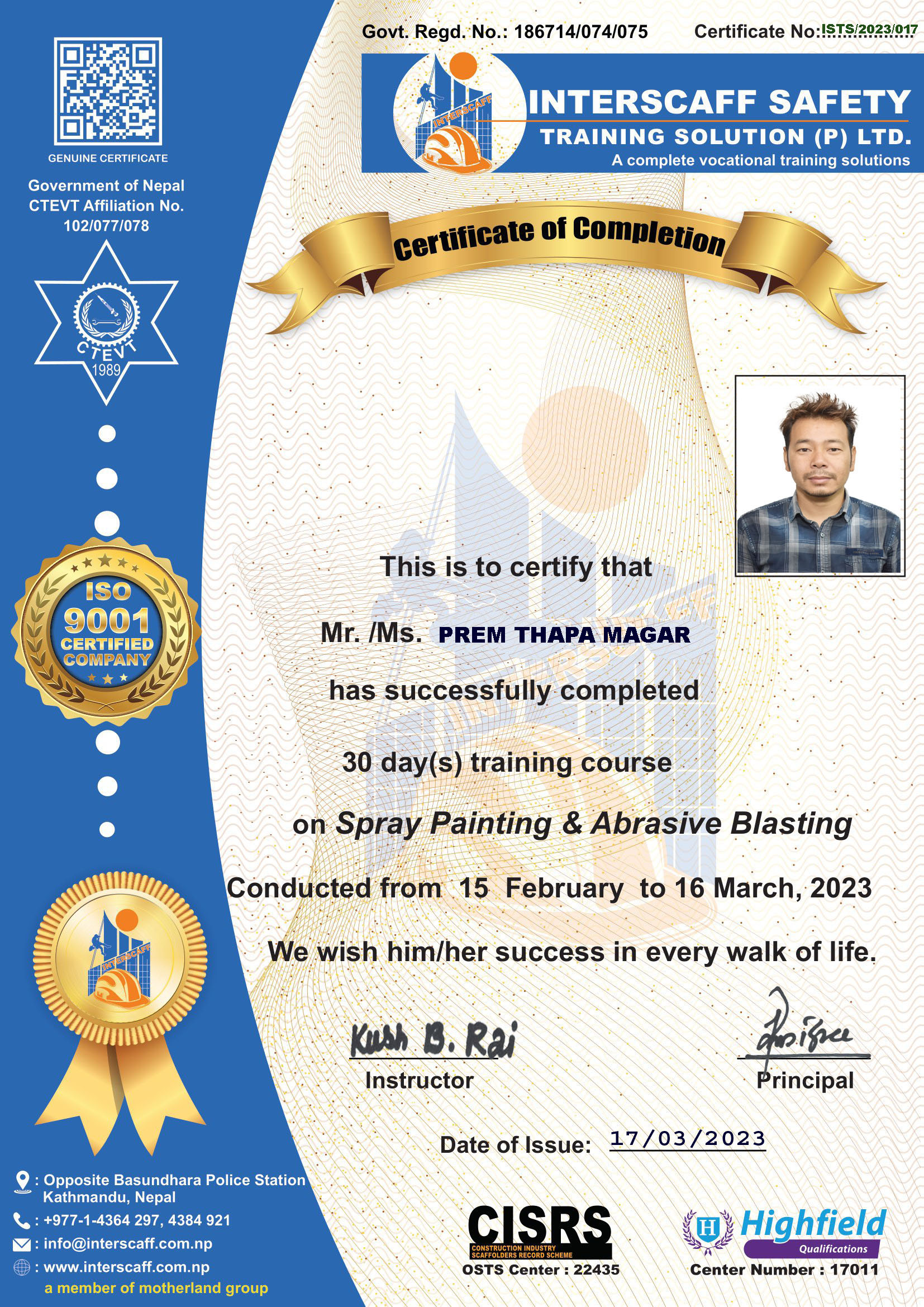 PREM THAPA MAGAR